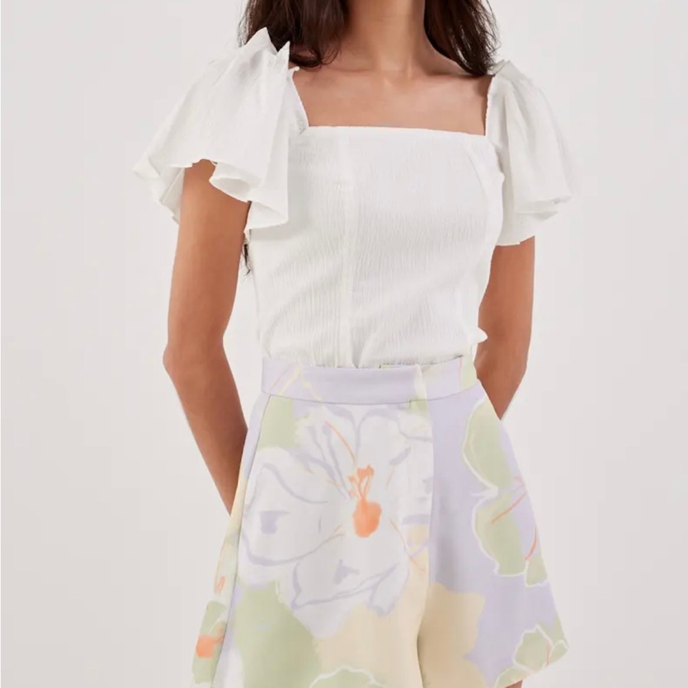 Love Bonito Yareli Flutter Sleeve Top